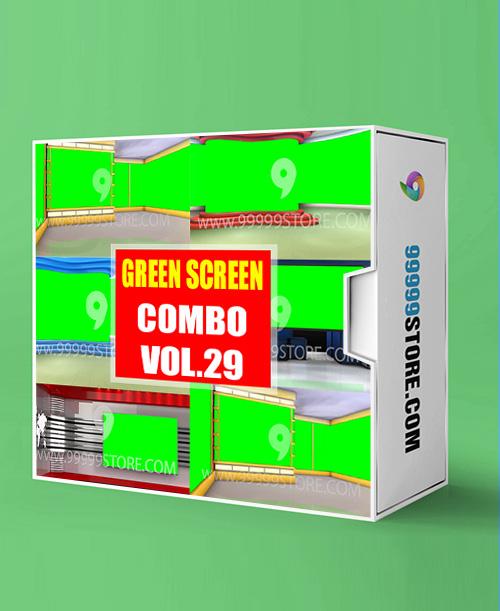 Virtual Set Green Screen 4K - COMBO VOL 29