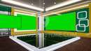 Virtual Set Green Screen 4K - News 142
