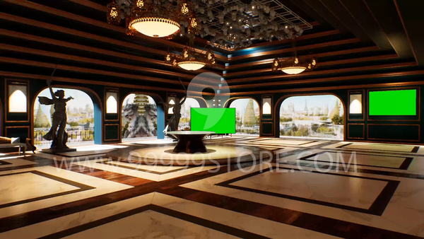 Virtual Set Green Screen 4K - Stage 112 Table