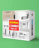 Virtual Studio Sets 3DSMAX - COMBO NEWS 4K - VOL.01 3DS MAX 99999Store