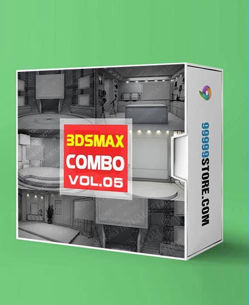 Virtual Studio Sets 3DSMAX - COMBO TALK 4K - VOL.05 3DS MAX 99999Store