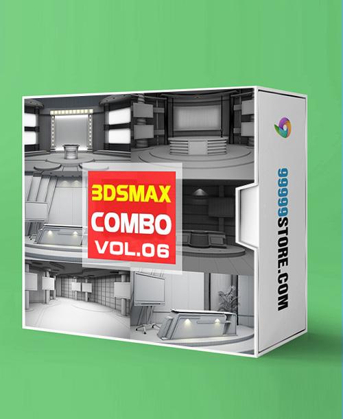 Virtual Studio Sets 3DSMAX - COMBO MIX 4K - VOL.06 3DS MAX 99999Store