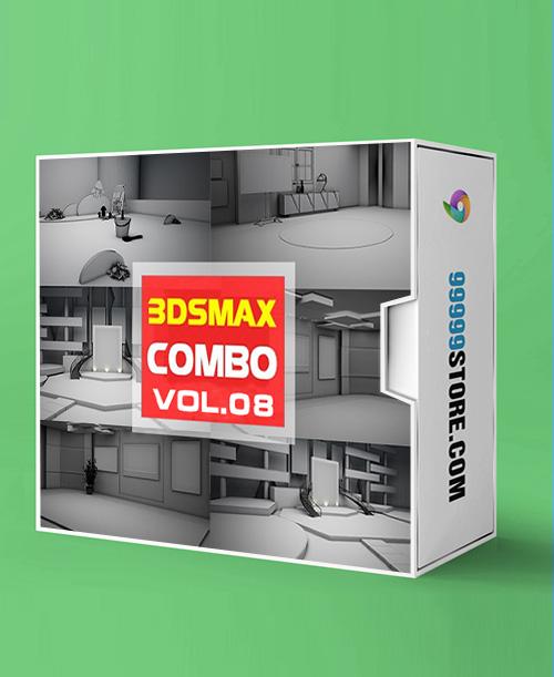 Virtual Studio Sets 3DSMAX - COMBO MIX 4K - VOL.08 3DS MAX 99999Store