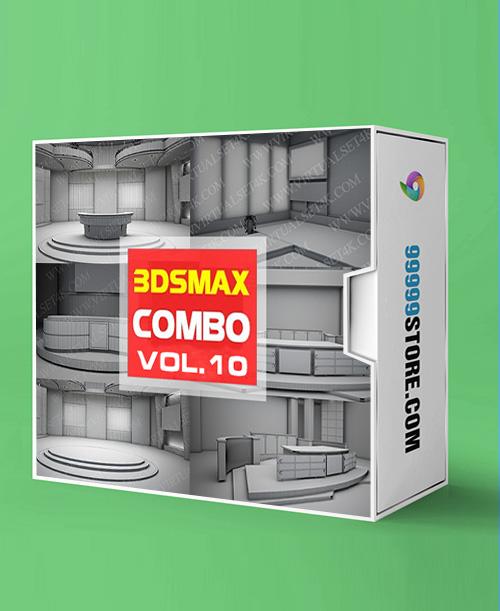 Virtual Studio Sets 3DSMAX - COMBO MIX 4K - VOL.10 3DS MAX 99999Store