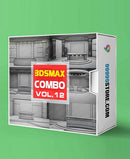 Virtual Studio Sets 3DSMAX - COMBO NEWS 4K - VOL.12 3DS MAX 99999Store