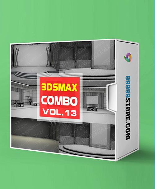 Virtual Studio Sets 3DSMAX - COMBO TALK 4K - VOL.13 3DS MAX 99999Store