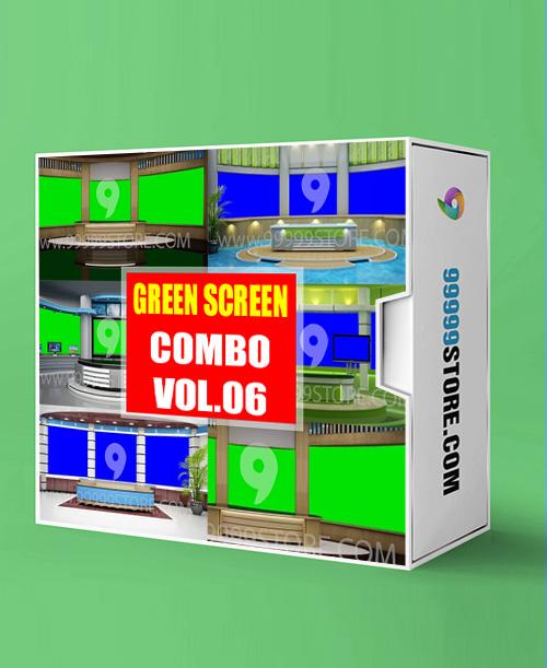 Virtual Studio Sets Virtual Set Green Screen 4K - COMBO VOL 06 GREEN SCREEN 99999Store
