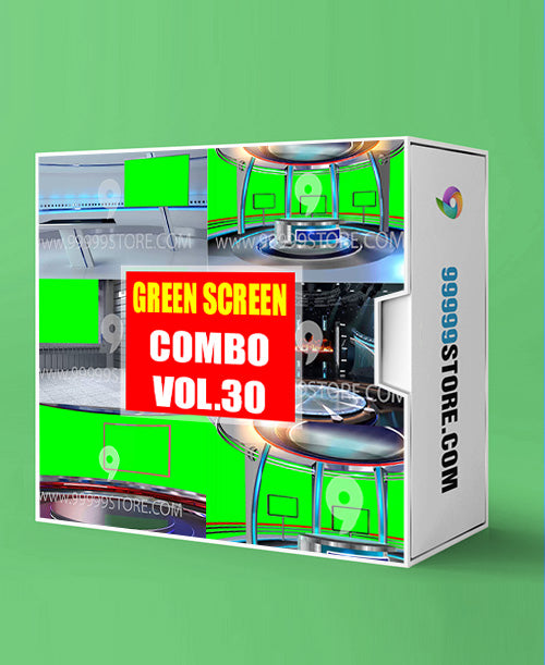 Virtual Set Green Screen 4K - COMBO VOL 30