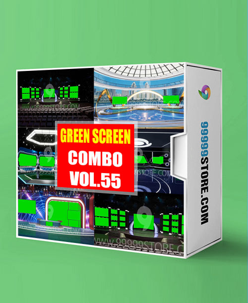 Virtual Set Green Screen 4K - COMBO VOL 55