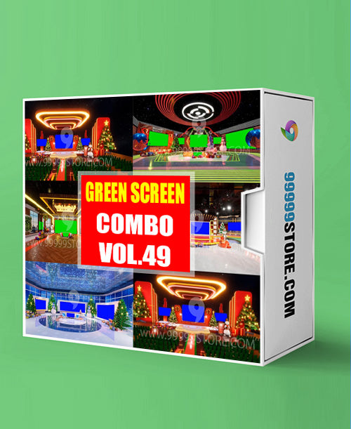 Virtual Set Green Screen 4K - COMBO VOL 49