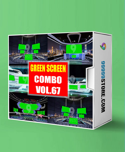 Virtual Set Green Screen 4K - COMBO VOL 67
