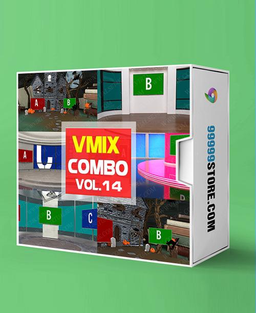 Virtual Studio Sets VMIX - COMBO MIX 4K - VOL.14 vMix-Fox 99999Store