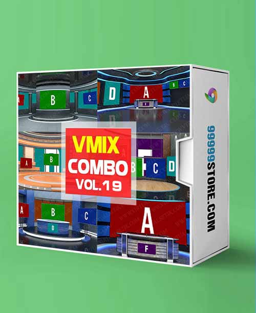 Virtual Studio Sets VMIX - COMBO MIX 4K - VOL 19 vMix-Fox 99999Store