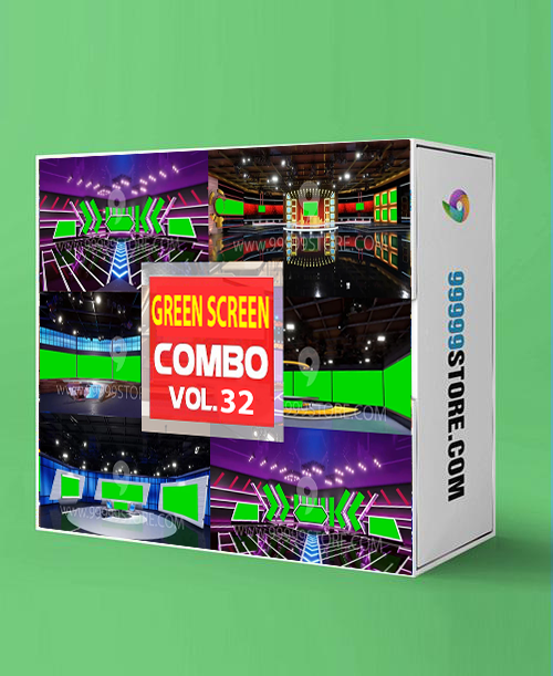 Virtual Studio Sets Virtual Set Green Screen 4K - COMBO VOL 32 GREEN SCREEN 99999Store