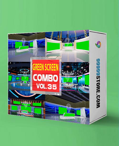 Virtual Studio Sets Virtual Set Green Screen 4K - COMBO VOL 35 GREEN SCREEN FOX 99999Store