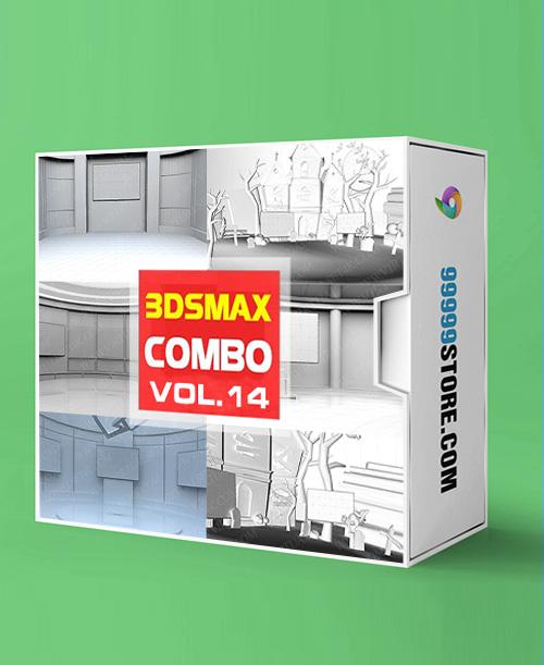 Virtual Studio Sets C4D - COMBO TALK 4K - VOL.14 C4D-Fox 99999Store