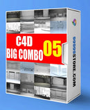 Virtual Studio Sets C4D - SUPER COMBO 4K - VOL.05 C4D-Fox 99999Store