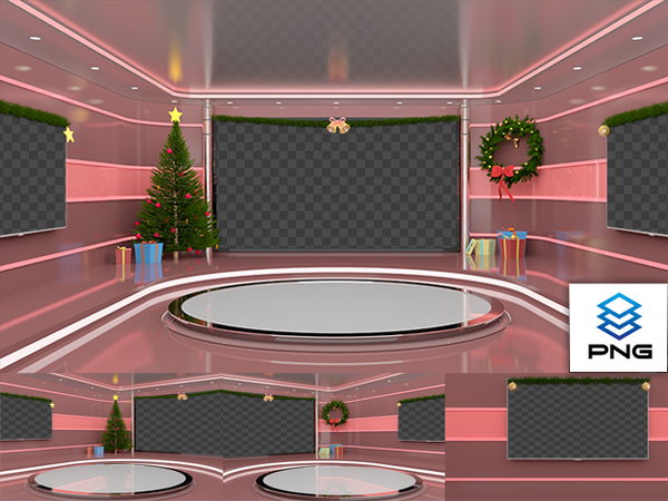 Virtual Studio Sets PNG - 4K Christmas 06 PNG-Fox 99999Store