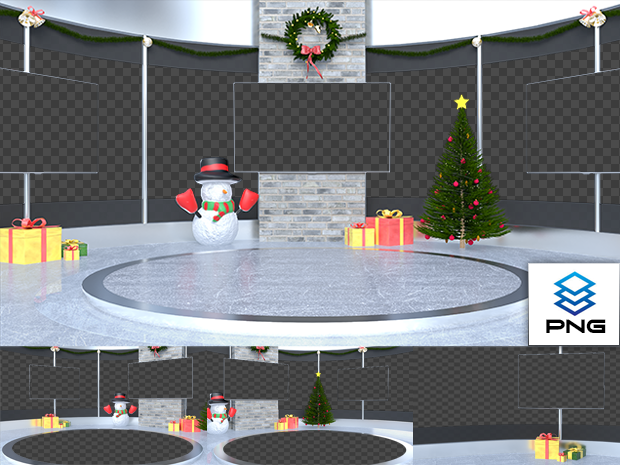 Virtual Studio Sets PNG - 4K Christmas 07 PNG-Fox 99999Store
