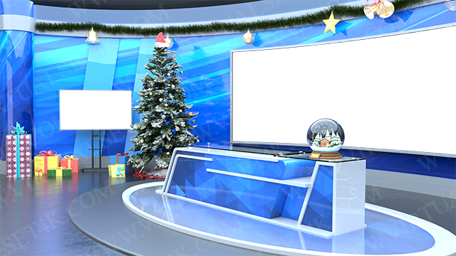 Virtual Studio Sets PNG - 4K Christmas 03 PNG-Fox 99999Store