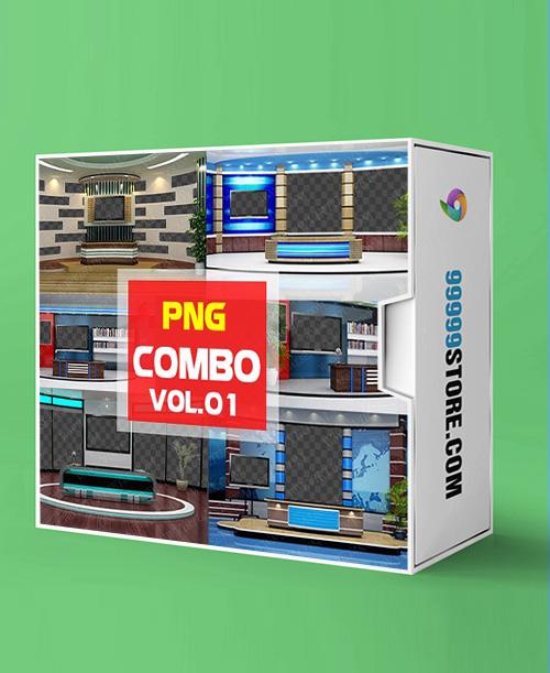 Virtual Studio Sets PNG - COMBO NEWS 4K - VOL.01 PNG 99999Store