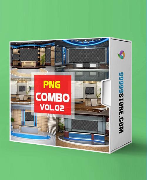 Virtual Studio Sets PNG - COMBO NEWS 4K - VOL.02 PNG 99999Store