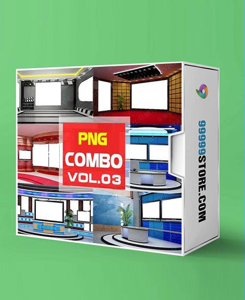 Virtual Studio Sets PNG - COMBO MIX 4K - VOL.03 PNG 99999Store
