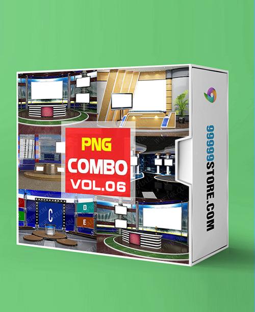 Virtual Studio Sets PNG - COMBO MIX 4K - VOL.06 PNG 99999Store