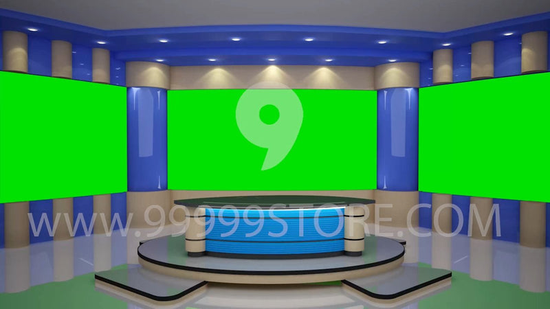 Virtual Studio Sets Virtual Set Green Screen 4K -  BUSINESS 02 GREEN SCREEN 99999Store