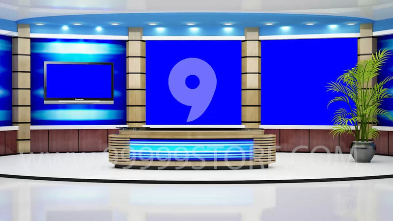 Virtual Studio Sets Virtual Set Green Screen 4K - News 04 GREEN SCREEN 99999Store