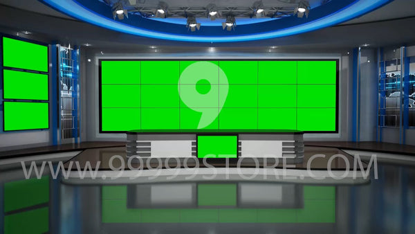 Virtual Studio Sets Virtual Set Green Screen 4K - News 10 GREEN SCREEN 99999Store