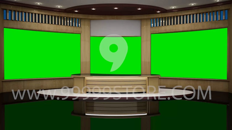 Virtual Studio Sets Virtual Set Green Screen 4K - News 19 GREEN SCREEN 99999Store