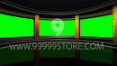 Virtual Studio Sets Virtual Set Green Screen 4K - Around The Room GREEN SCREEN 99999Store