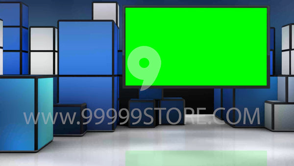 Virtual Studio Sets Virtual Set Green Screen 4K - Block Stock GREEN SCREEN 99999Store