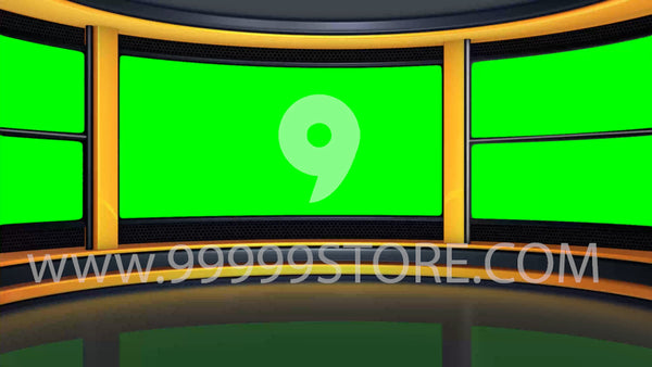 Virtual Studio Sets Virtual Set Green Screen 4K - Hot The Show GREEN SCREEN 99999Store