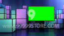 Virtual Studio Sets Virtual Set Green Screen 4K - Light Blocks GREEN SCREEN 99999Store