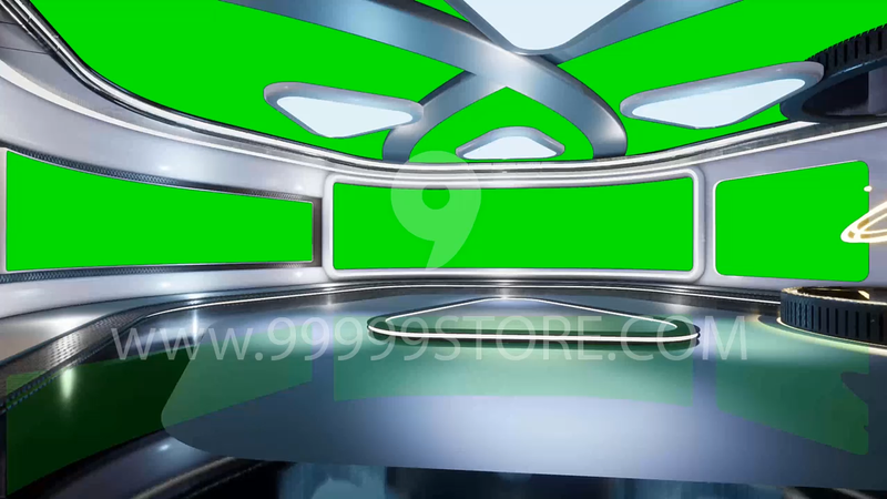 Virtual Set Green Screen 4K - News 111