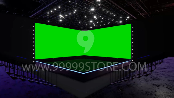 Virtual Set Green Screen 4K - News 114