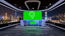 Virtual Set Green Screen 4K - News 115