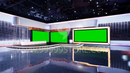 Virtual Set Green Screen 4K - News 130