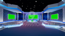 Virtual Set Green Screen 4K - News 135 Table