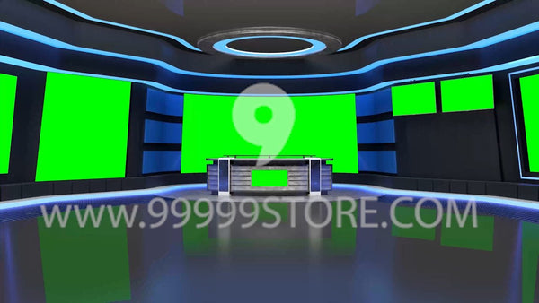 Virtual Studio Sets Virtual Set Green Screen 4K - News 46 GREEN SCREEN 99999Store