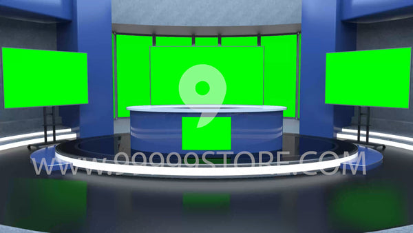 Virtual Studio Sets Virtual Set Green Screen 4K - News 47 GREEN SCREEN 99999Store