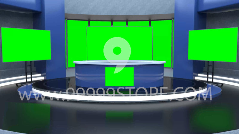 Virtual Studio Sets Virtual Set Green Screen 4K - News 47 GREEN SCREEN 99999Store