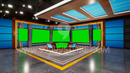 Virtual Studio Sets Virtual Set Green Screen 4K - News 59 GREEN SCREEN FOX 99999Store