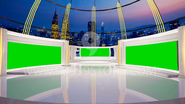 Virtual Studio Sets Virtual Set Green Screen 4K - News 61 GREEN SCREEN FOX 99999Store