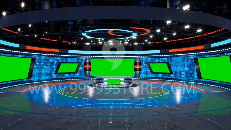 Virtual Studio Sets Virtual Set Green Screen 4K - News 62 GREEN SCREEN FOX 99999Store