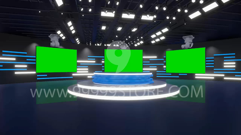 Virtual Studio Sets Virtual Set Green Screen 4K - News 65 GREEN SCREEN FOX 99999Store