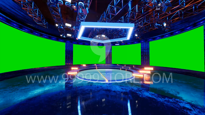 Virtual Studio Sets Virtual Set Green Screen 4K - News 75 GREEN SCREEN 99999Store