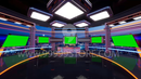 Virtual Set Green Screen 4K - News 80